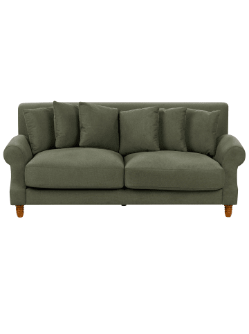 Beliani 2-Sitzer Sofa EIKE in Grün/Braun - (W) 186 x (H) 82 x (L) 102 cm