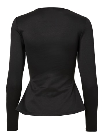 Pieces Oberteil mit langen Ärmeln in Black