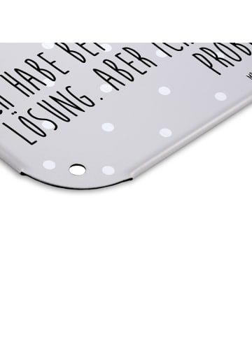 Mr. & Mrs. Panda Wandbild Axolotl Schwimmen mit Spruch in Grau Pastell