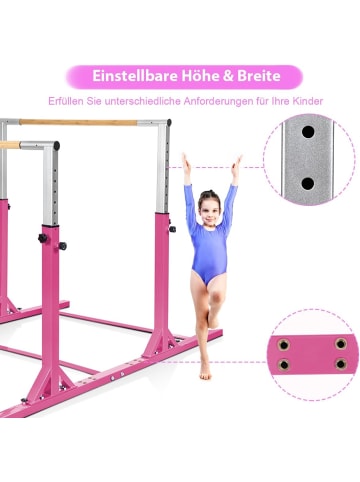 COSTWAY Gymnastik Turnreck bis 100kg belastbar in Rosa