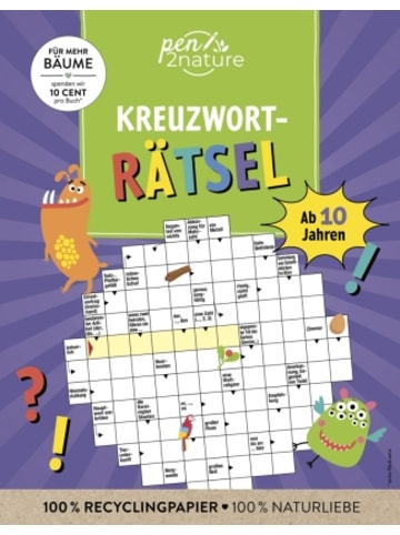 Pen2nature Buch - Kreuzworträtsel ab 10 Jahren. Knobeln und Rätseln für Kin