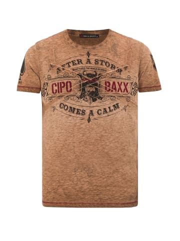 Cipo & Baxx T-Shirt in BROWN