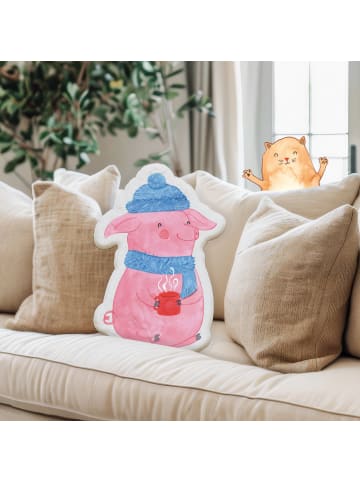 Mr. & Mrs. Panda Kuscheltier Kissen Schwein Glühwein ohne Spruch in Weiß