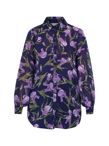 Usha Bluse in Blau Mehrfarbig