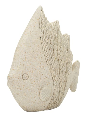 Mauro Ferretti Beigefarbene, fischförmige Kunstharzskulptur, 16,7 x 6,5 x 16,8 cm