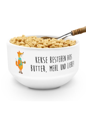 Mr. & Mrs. Panda Schüssel Fuchs Keks mit Spruch in Weiß