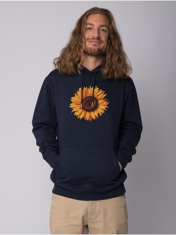 wat? Apparel Sweatshirt Sonnenblume in Dunkelblau