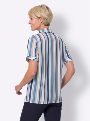 Sieh an! Hemdbluse in schoko-mittelblau-gestreift