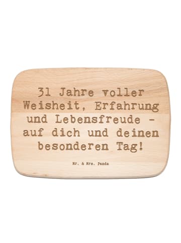 Mr. & Mrs. Panda Schneidebrett Spruch 31. Geburtstag Weisheit mi... in Transparent