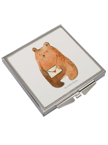 Mr. & Mrs. Panda Kosmetikspiegel Bär Vermissen ohne Spruch in Weiß