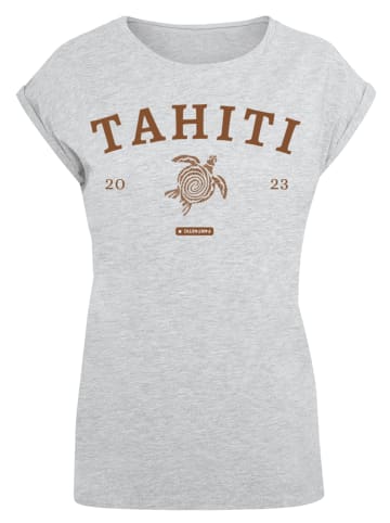 F4NT4STIC Extended Shoulder T-Shirt PLUS SIZE Tahiti in grau meliert