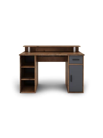 byLiving Schreibtisch Diego in Old Wood / Anthrazit - (B) 120 x (H) 88 x (T) 55 cm