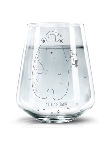 Mr. & Mrs. Panda Trinkglas Bär Prüfung ohne Spruch in Transparent