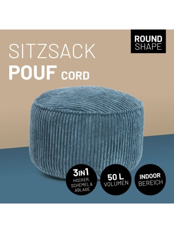 Lumaland LUMALAND Sitzsack Pouf Cord - Navyblau