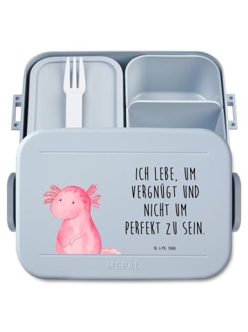 Mr. & Mrs. Panda MEPAL Bentobox Axolotl Niedlich Motiv mit Spruch in Blau Pastell