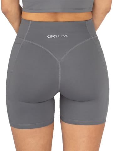 Circle Five 2x High Waist Sport Shorts in Schwarz/Anthrazit