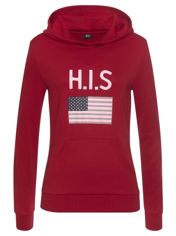 H.I.S Kapuzensweatshirt in rot