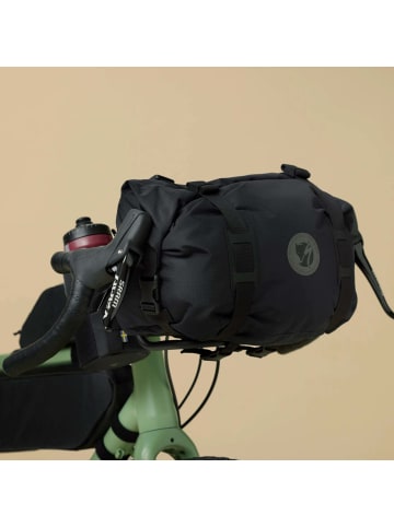 FJÄLLRÄVEN Hoja Handlebar Rolltop - Lenkertasche 23 cm (schwarz) in schwarz