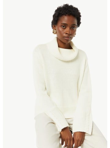 comma Strickpullover langarm in Weiß