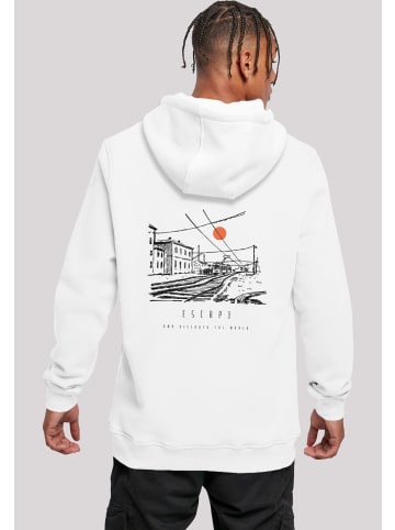 F4NT4STIC Hoodie Escape Discover the World Town Train Station in weiß