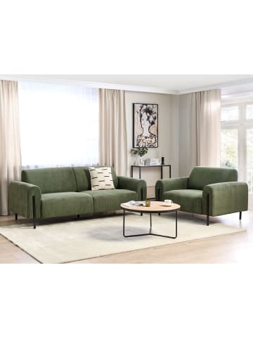 Beliani 2-tlg Sitzgruppe ASKIM in Grün/Schwarz