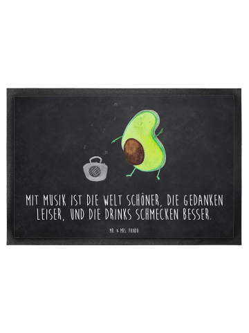 Mr. & Mrs. Panda Fußmatte Avocado Tanzen mit Spruch in Kreidetafel