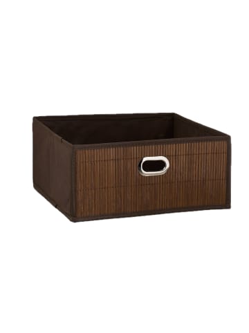 relaxdays 4 x Aufbewahrungskorb in Braun - (B)31 x (H)14 x (T)31 cm