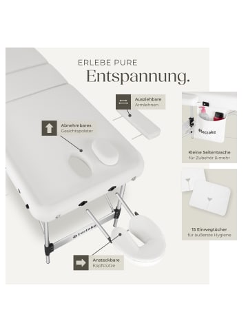 tectake 3 Zonen Kosmetikliege mit 5cm Polsterung und Aluminiumgestell
