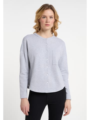 DreiMaster Damen Sweatjacke in Hellgrau Melange