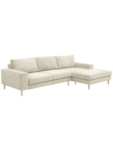 58 aufm Kessel SOFA mit Longchair rechts Kaylynn Cordstoff creme