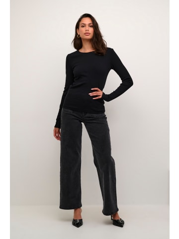Kaffe T-shirt KAcarna Slim fit in Black Deep