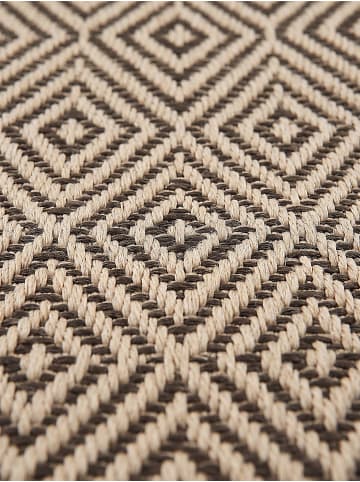 KADIMA DESIGN Läufer Karo flachgewebt pflegeleicht Wohnzimmer Flur Esszimmer in Natur
