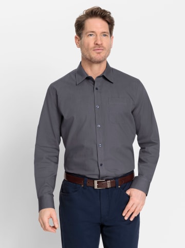 WITT WEIDEN Langarm-Hemd in anthrazit