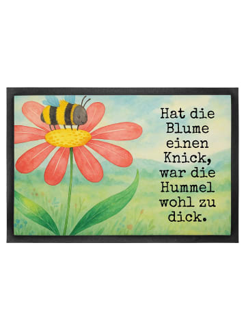 Mr. & Mrs. Panda Sauberlaufmatte Hummel Blume Design mit Spruch in Weiß