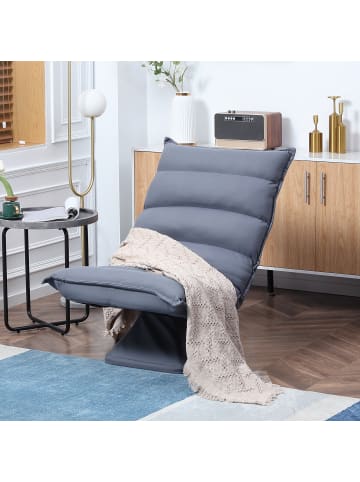 HOMCOM Bodenstuhl in Grau 62L x 70B x 95H cm
