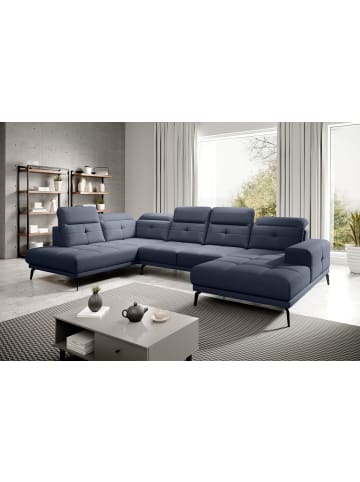 MF Design Brita Recamiere Links in Marineblau -  (L) 205 x (B) 350 x (H) 107 cm