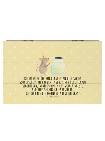 Mr. & Mrs. Panda Geschenkbox Maus Sterne mit Spruch in Gelb Pastell
