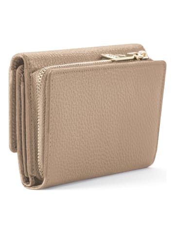 Lazarotti Bologna Leather XL Geldbörse mit Zip-Around Fach Leder 14 cm in sand