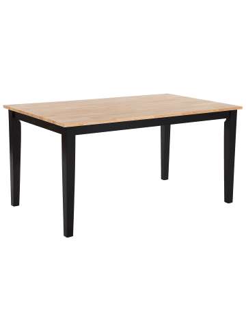 Beliani Esszimmertisch HOUSTON in Schwarz/Braun - (W) 75 x (H) 74 x (L) 120 cm