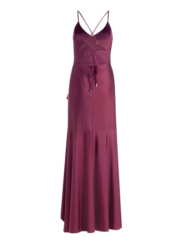 Vera Mont Abendkleid mit Volant in Prune Wine