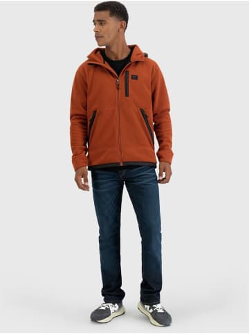 Vintage Industries Fleecejacke/Fleecepullover in Braun