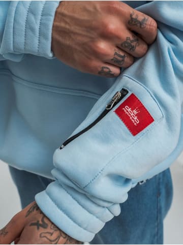 DADA Oversized Hoodie mit Logo-Stickereien in Blau