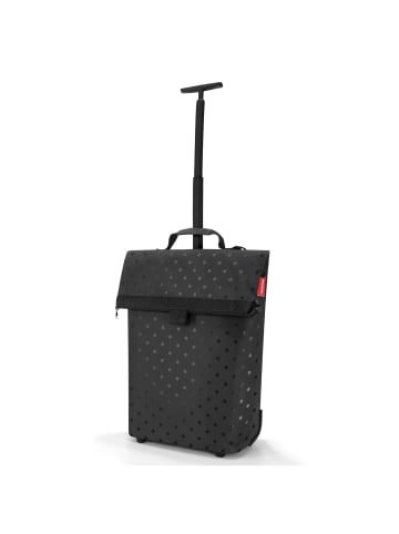 Reisenthel trolley M - Einkaufstrolley 53 cm (herringbone mokka) in glossy dots black