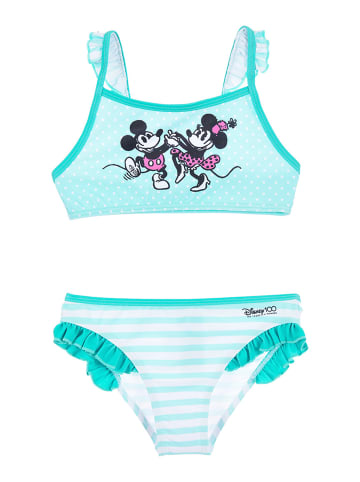 Disney Minnie Mouse 2tlg. Outfit: Bikini 100 Jahre Retro Bade-Set in Türkis