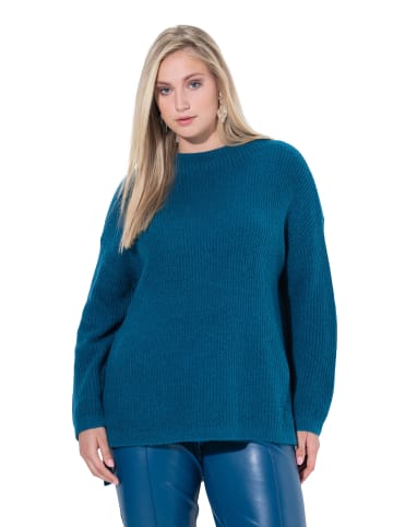 Ulla Popken Oversized-Pullover in petrolblau