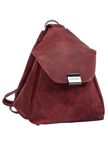 Bruno Banani Rucksack echt Leder in rot