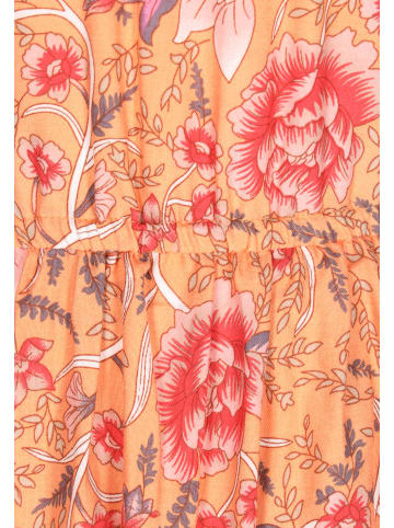 gaya Women Dress in Orange Multicolor