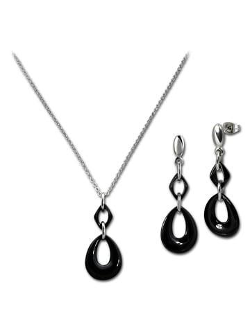 Amello Schmuckset Silber Edelstahl (Stainless Steel)