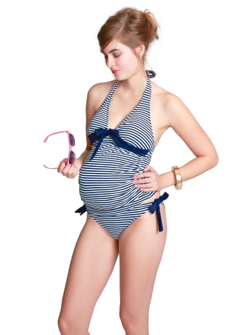 petit amour Tankini "Annie" in Blau-weiß gestreift