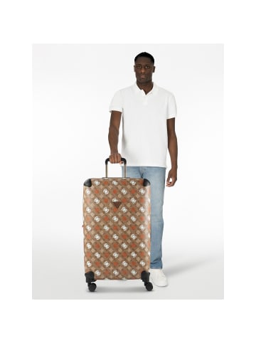 Guess Eliette 4-Rollen Trolley 77 cm mit Dehnfalte in latte logo-ginger